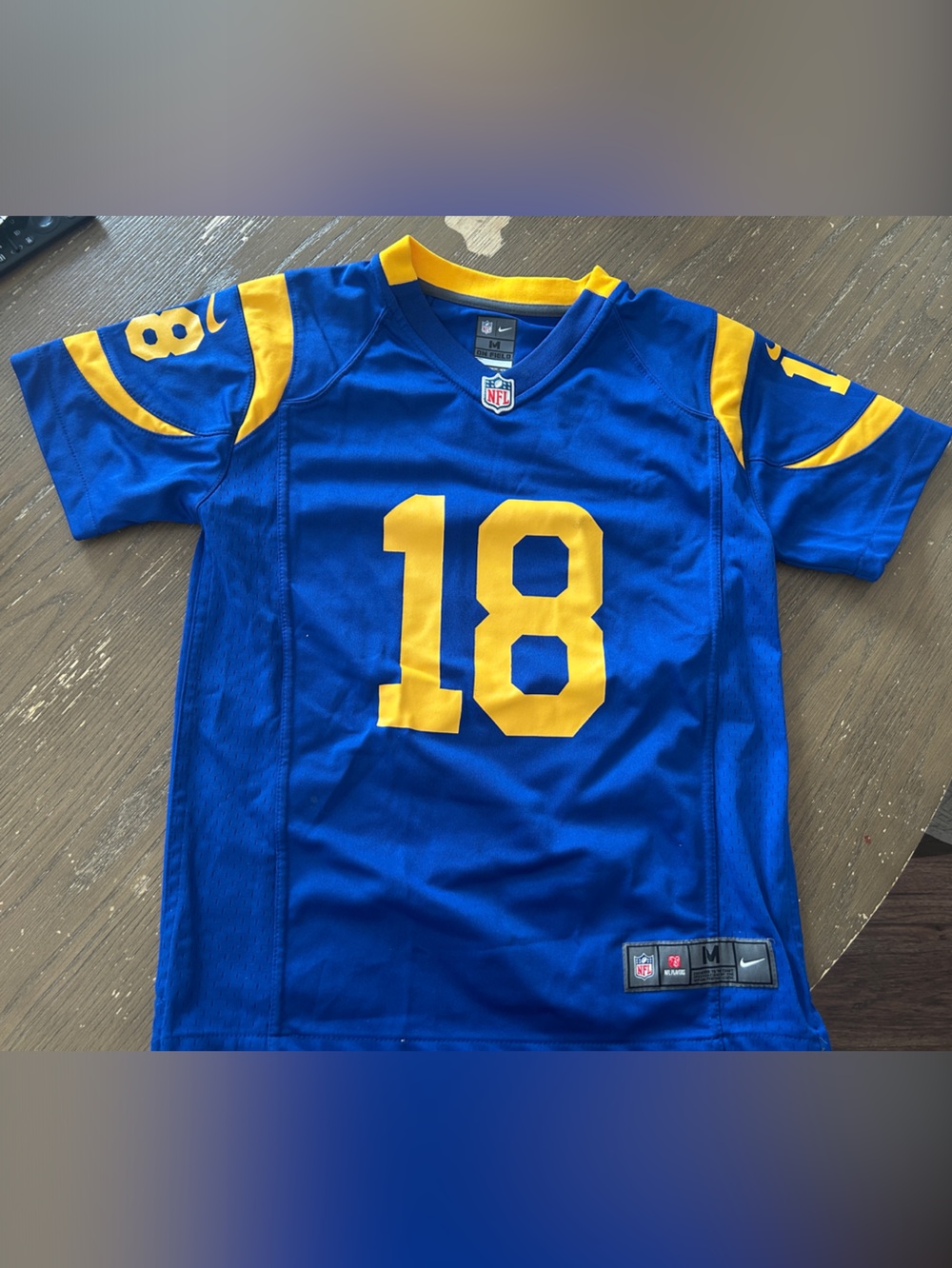 NFL Youth Blue and Yellow #18 Football Jersey